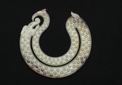 图片[2]-Jade pei pendant with dragon and phoenix pattern in archaistic style, Ming dynasty (1368-1644)-China Archive